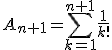 A_{n+1}=\sum_{k=1}^{n+1} \frac{1}{k!}